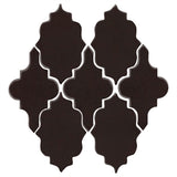 Clay Arabesque Leon Ceramic Tile - Classic Black