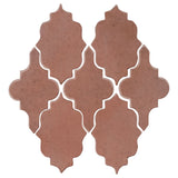 Clay Arabesque Leon Ceramic Tile - Eggplant