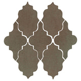 Clay Arabesque Leon Ceramic Tile - Elder Green