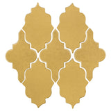Clay Arabesque Leon Ceramic Tile - Gold Rush