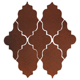 Clay Arabesque Leon Ceramic Tile - Leather