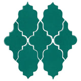 Clay Arabesque Leon Ceramic Tile - Mallard Green