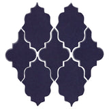 Clay Arabesque Leon Ceramic Tile - Midnight Blue