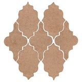 Clay Arabesque Leon Ceramic Tile - Mushroom Matte