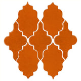 Clay Arabesque Leon Ceramic Tile - Nutmeg