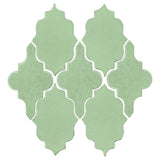 Clay Arabesque Leon Ceramic Tile - Peppermint
