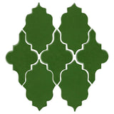 Clay Arabesque Leon Ceramic Tile - Pine Green