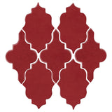 Clay Arabesque Leon Ceramic Tile - Plum