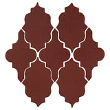 Clay Arabesque Leon Ceramic Tile - Pueblo Red