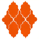 Clay Arabesque Leon Ceramic Tile - Pumpkin