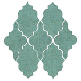 Clay Arabesque Leon Ceramic Tile - Sea Foam Green Matte
