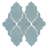 Clay Arabesque Leon Ceramic Tile - Sky Blue
