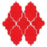 Clay Arabesque Leon Ceramic Tile - Tomato