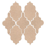 Clay Arabesque Leon Ceramic Tile - Warm Sand