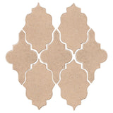 Clay Arabesque Leon Ceramic Tile - Warm Sand