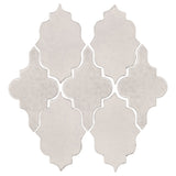 Clay Arabesque Leon Ceramic Tile - White