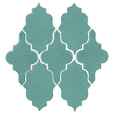 Clay Arabesque Leon Ceramic Tile - powder Blue