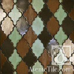 Clay Arabesque Leon Glazed Ceramic Tile in three colors