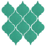 Clay Arabesque Malaga Ceramic Tile - Aqua Green