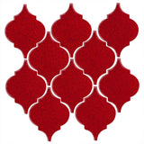 Clay Arabesque Malaga Ceramic Tile - Cherry Red