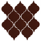 Clay Arabesque Malaga Ceramic Tile - Dark Roast