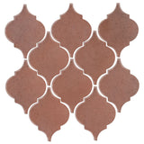 Clay Arabesque Malaga Ceramic Tile - Eggplant