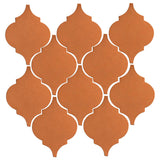 Clay Arabesque Malaga Ceramic Tile - Fawn Brown Matte