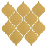 Clay Arabesque Malaga Ceramic Tile - Gold Rush