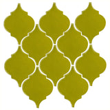 Clay Arabesque Malaga Ceramic Tile - Lime Green