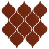 Clay Arabesque Malaga Ceramic Tile - Mahogany