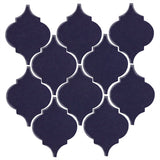 Clay Arabesque Malaga Ceramic Tile - Midnight Blue