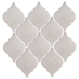 Clay Arabesque Malaga Ceramic Tile - Sierra Snow