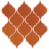 Clay Arabesque Malaga Ceramic Tile - Spanish Brown