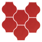 Clay Arabesque Mini Pata Grande Tile - Apple 