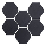 Clay Arabesque Mini Pata Grande Tile - Black Diamond