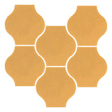 Clay Arabesque Mini Pata Grande Tile - Caramel Matte 