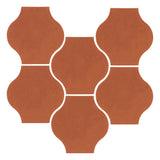 Clay Arabesque Mini Pata Grande Tile - Chocolate