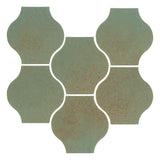 Clay Arabesque Mini Pata Grande Tile - Chrome