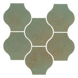 Clay Arabesque Mini Pata Grande Tile - Chrome