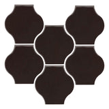 Clay Arabesque Mini Pata Grande Tile - Classic Black
