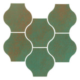 Clay Arabesque Mini Pata Grande Tile - Copper