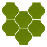 Clay Arabesque Mini Pata Grande Tile - Evergreen 