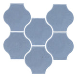 Clay Arabesque Mini Pata Grande Tile - Frost