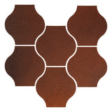 Clay Arabesque Mini Pata Grande Tile - Leather