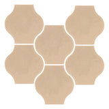 Clay Arabesque Mini Pata Grande Tile - Matte Linen