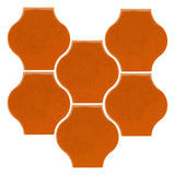 Clay Arabesque Mini Pata Grande Tile - Nutmeg
