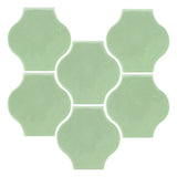 Clay Arabesque Mini Pata Grande Tile - Peppermint