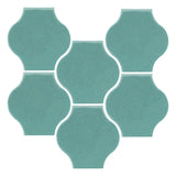 Clay Arabesque Mini Pata Grande Tile - Powder Blue