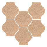 Clay Arabesque Mini Pata Grande Tile - Sandstone Matte