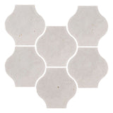 Clay Arabesque Mini Pata Grande Tile - Sierra Snow